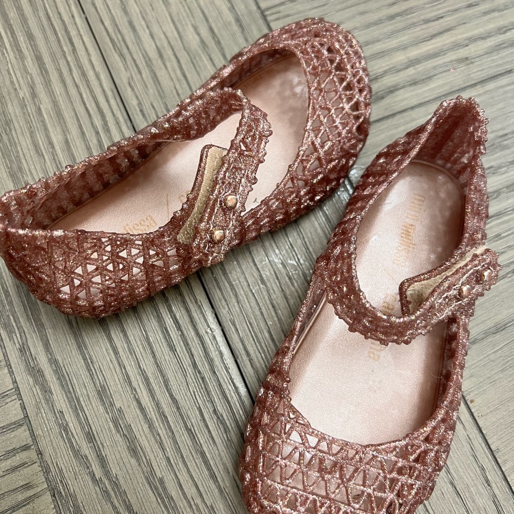 Mini Melissa Pink/Rose Gold Campana Shoes/Sandals
